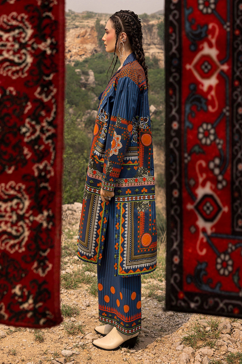 2 Piece Unstitched Printed Lawn Suit