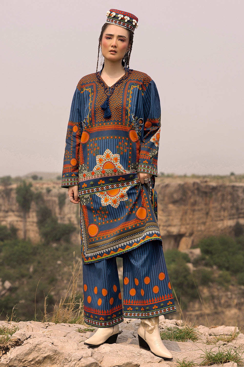 2 Piece Unstitched Printed Lawn Suit