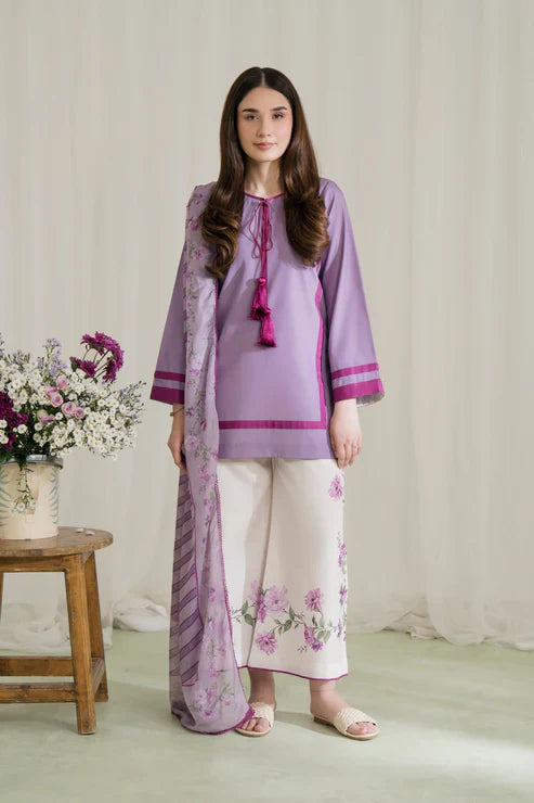 Lila Bloom – Lavender 3-Piece Dress (Stitched)