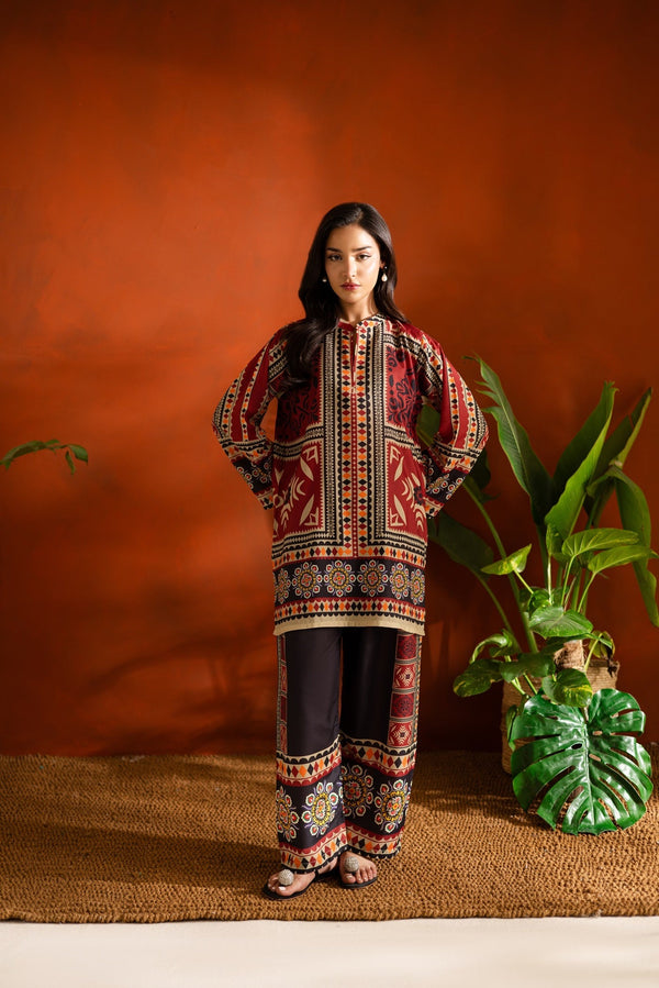 Printed Dhanak 2-Piece – Winter Wear