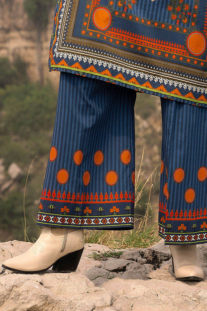 2 Piece Unstitched Printed Lawn Suit