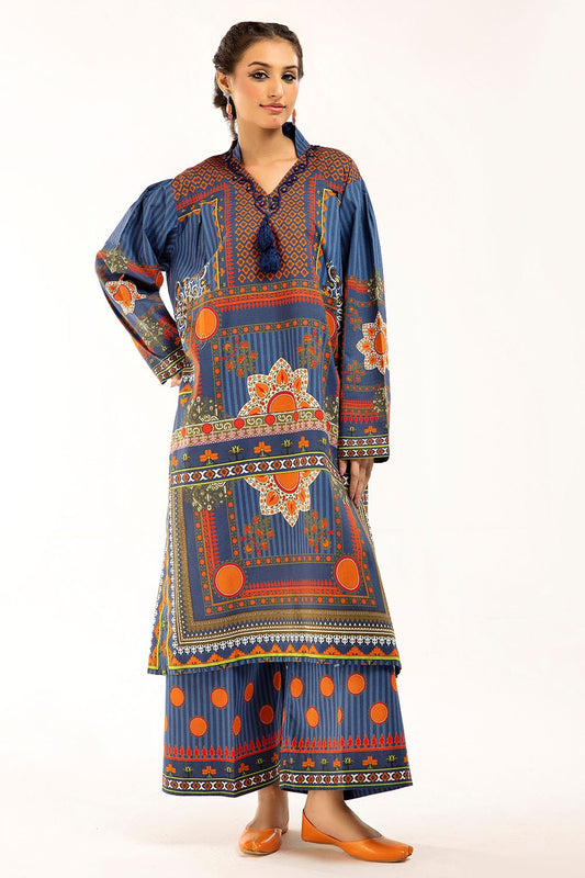 2 Piece Unstitched Printed Lawn Suit
