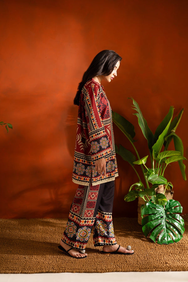 Printed Dhanak 2-Piece – Winter Wear
